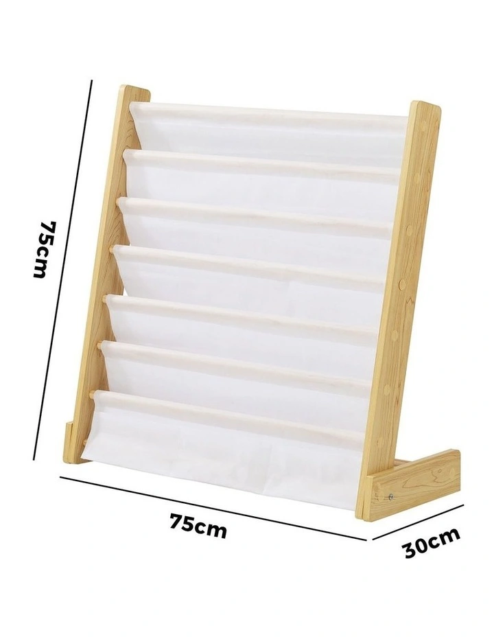 Oikiture Kids Bookshelf Bookcase Children Magazine Rack Display Shelf Organiser image 3