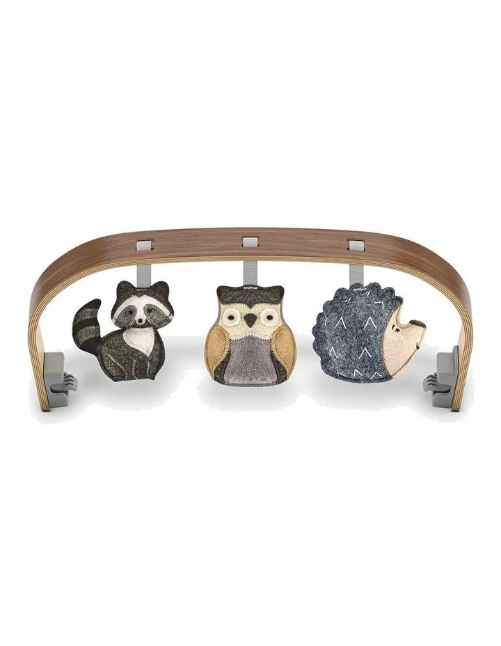 UPPAbaby Mira Baby Bouncer Forest Fun Toy Bar (Grey / Walnut Wood) image 1
