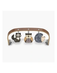 UPPAbaby Mira Baby Bouncer Forest Fun Toy Bar (Grey / Walnut Wood)