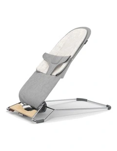 UPPAbaby Mira Baby Bouncer - Stella (Grey Mlange / Silver Chrome / Maple Wood)