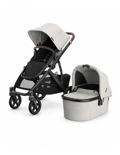 UPPAbaby Vista V3 Pram With Bassinet - Savannah (Pearl Grey Jacquard / Carbon)