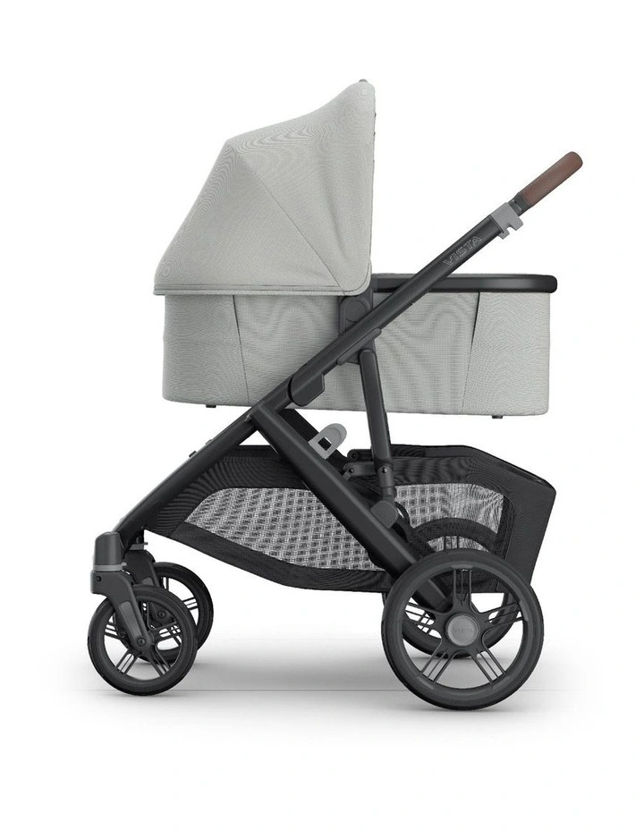 UPPAbaby Vista V3 Pram With Bassinet - Savannah (Pearl Grey Jacquard / Carbon) image 5