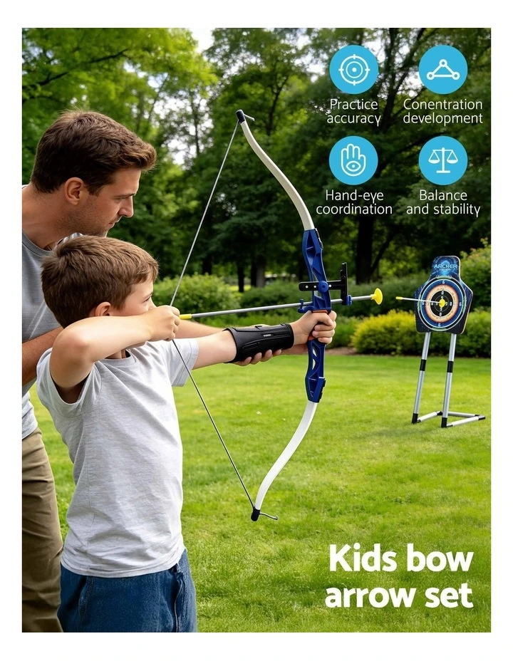 Keezi Kids Bow and Arrow Set Toy Archery Standing Target Suction Cup Arrows image 4