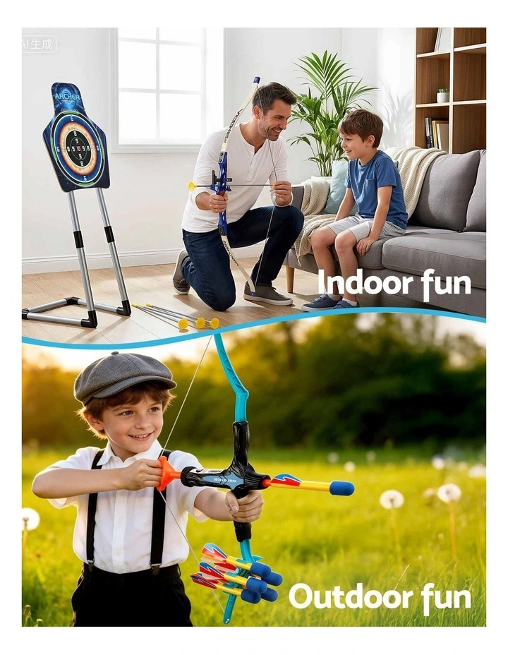 Keezi Kids Bow and Arrow Set Toy Archery Standing Target Suction Cup Arrows image 6