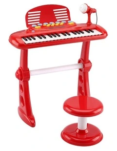 Keezi Kids Piano Keyboard 37 Keys Electronic Musical Instrument Set w/ Stool Microphone