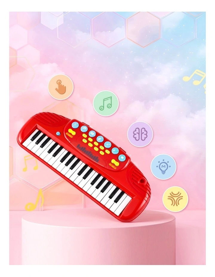 Keezi Kids Piano Keyboard 37 Keys Electronic Musical Instrument Set w/ Stool Microphone image 4