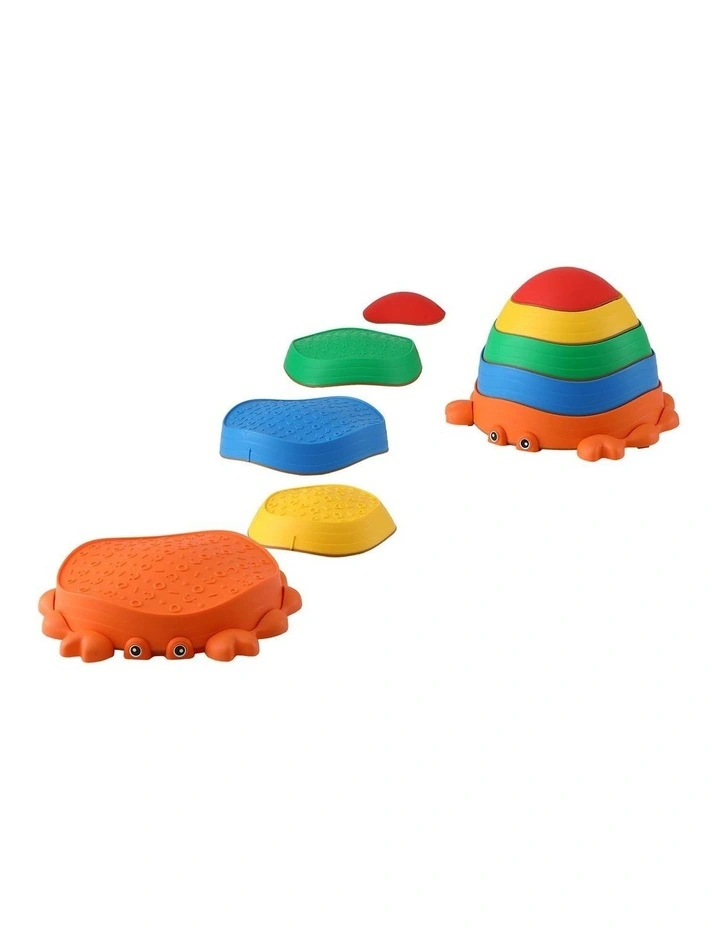 Keezi Kids Stepping Stones Balance Stone Set Crab Indoor Outdoor 5PCS image 1