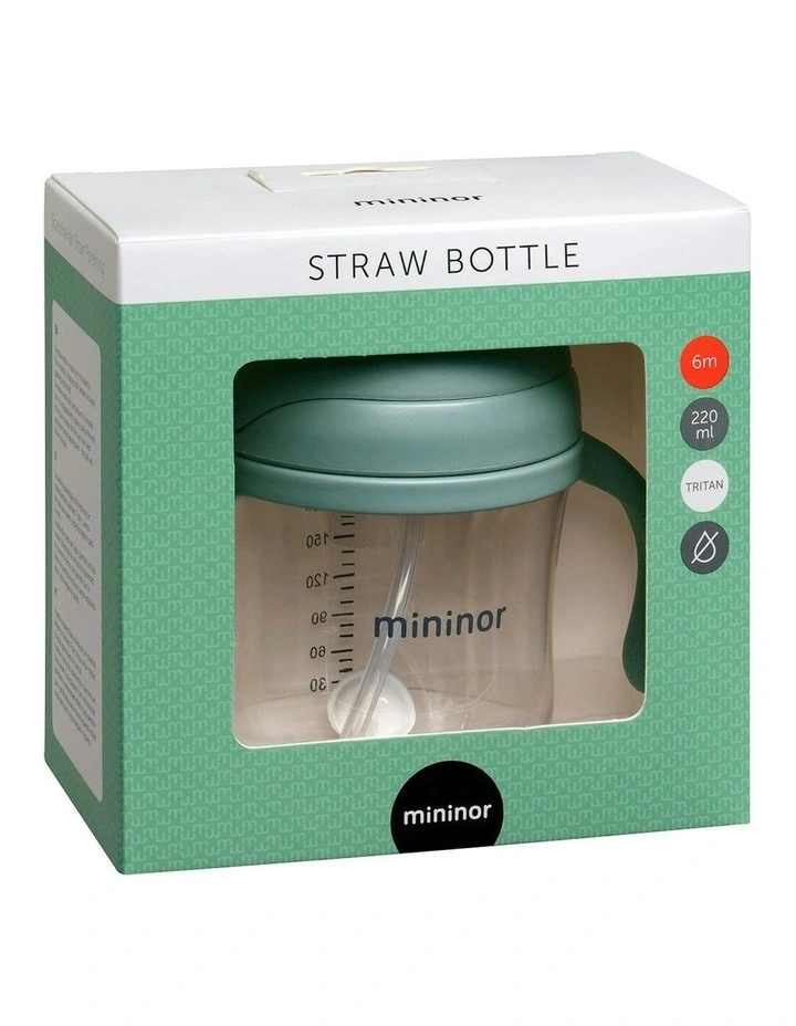 Mininor Baby/Infant 220ml Tritan Straw Bottle Water/Juice Drink Cup Willow Green image 6