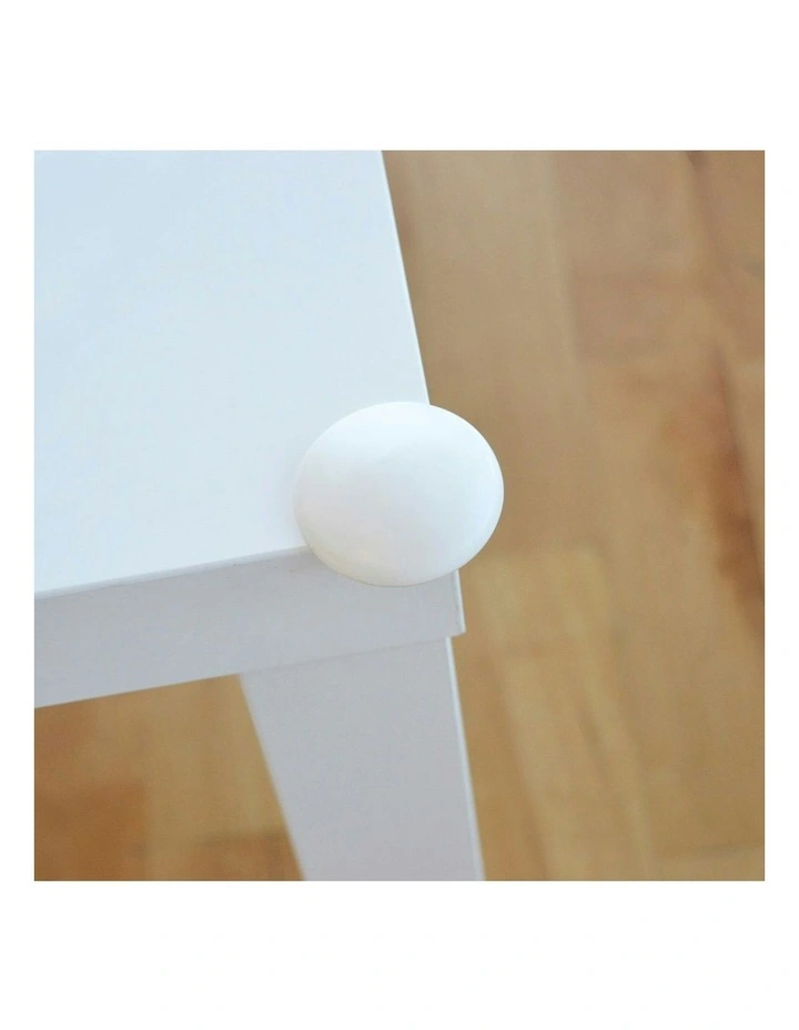 4pc BabyDan Corner Bumper Protection For Baby/Infant/Children Furniture White image 4