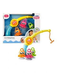 Tomy Toomies 3-In-1 Fishing Frenzy Bath Time Fun Activity Toy Baby/Toddler 18m 