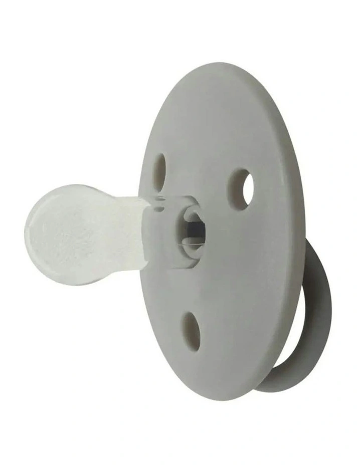 2PK Mininor Baby/Infant Feeding Dummy Silicone Pacifier/Soother Seal Grey 6m image 2