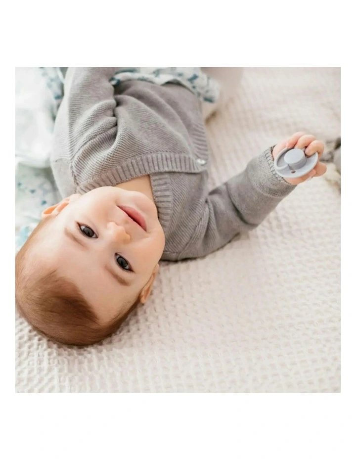 2PK Mininor Baby/Infant Feeding Dummy Silicone Pacifier/Soother Seal Grey 6m image 5