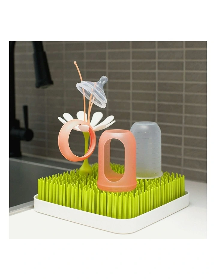 Boon Stem Baby Bottle/Sippy Cup Drying Rack Accessory Stand White Petal 11x23cm image 3
