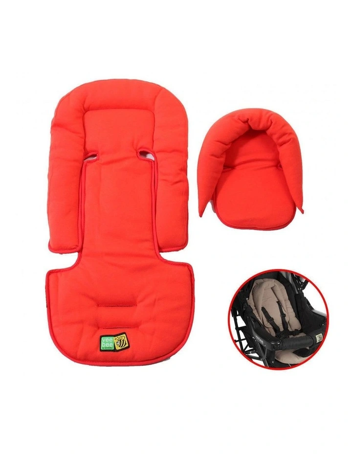 Allsorts Pad Infant Baby Head/Body Support f/Pram Stroller Car Seat Red image 4