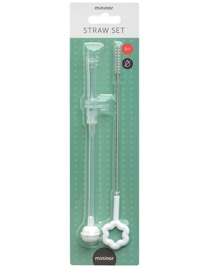 Mininor Straw & Cleaning Brush Set For Baby/Infant Drink Water Juice Bottle Cup image 5
