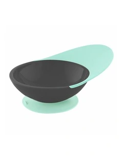 Boon Catch Food Bowl Feeder w/ Spill Catcher Baby/Toddler Kids 9m  Mint/Charcoal