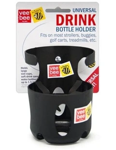 14cm Universal Drink Bottle/Cups/Cans Holder for Strollers/Prams Black