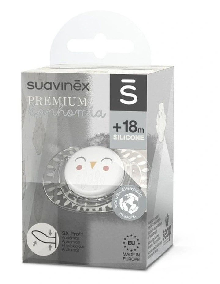 Bonhomia Owl SX Pro Anatomical Soother 18 Months - Beige image 3