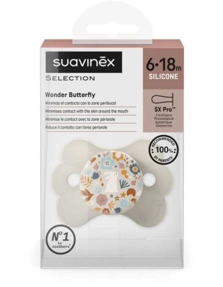 Wonderland Butterfly SX Pro Soother 6-18 Months - Liberty Neutral image 3