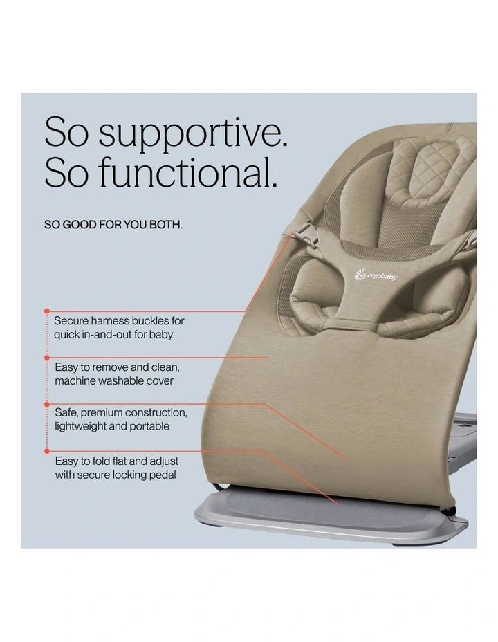 Evolve 3 in 1 Bouncer - Soft Olive image 4