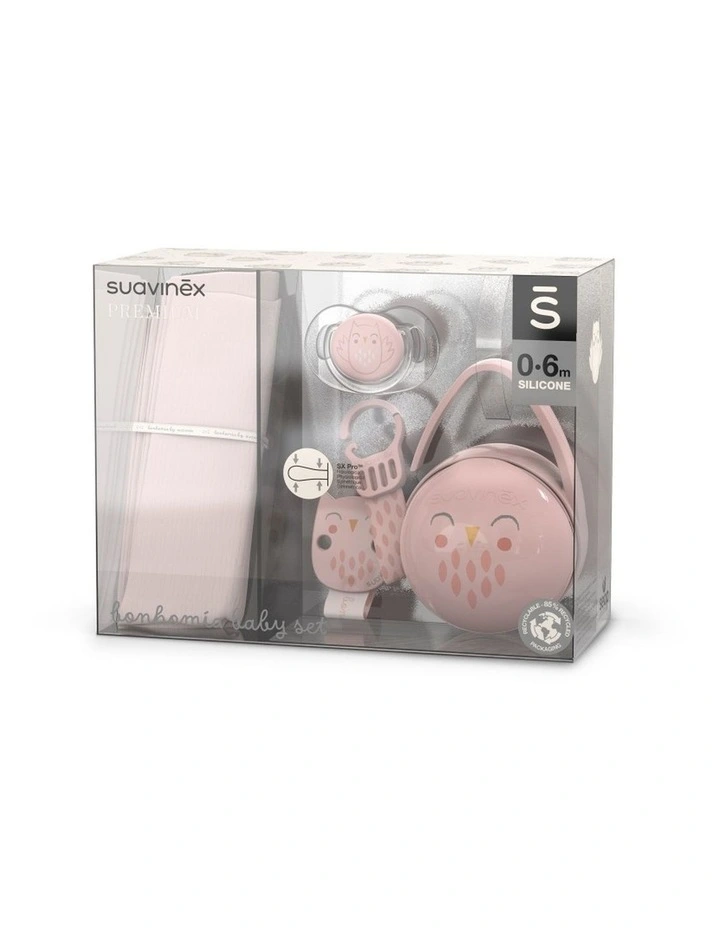 Bonhomia Owl Baby Gift Set - Pink image 2