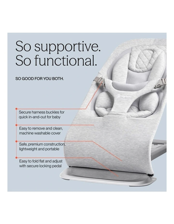 Evolve 3 in 1 Bouncer - Light Grey image 4
