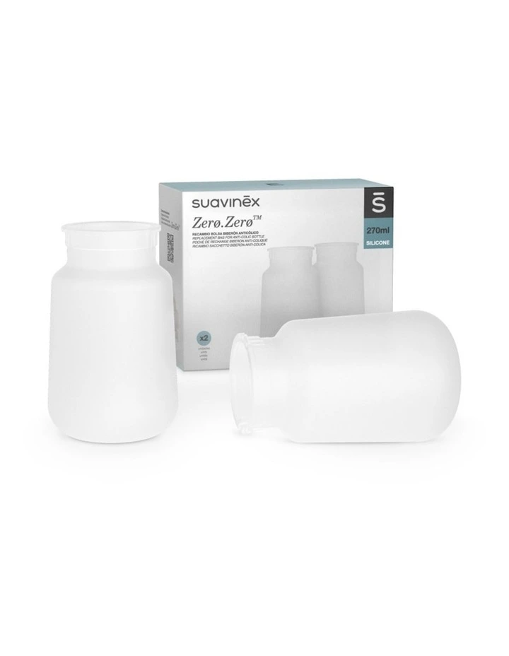 Zero Zero Replacement Anti Colic Silicone Bag 2 Pack - 270ml image 2
