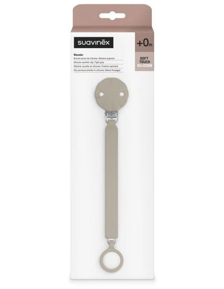 Wonder Silicone Soother Clip - Grey Cloud image 3