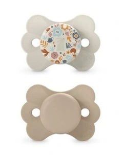 Wonderland Butterfly SX Pro Soother 6-18 Months 2 Pack - Liberty Neutral
