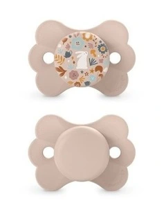 Wonderland Butterfly SX Pro Soother 6-18 Months 2 Pack - Liberty Pink
