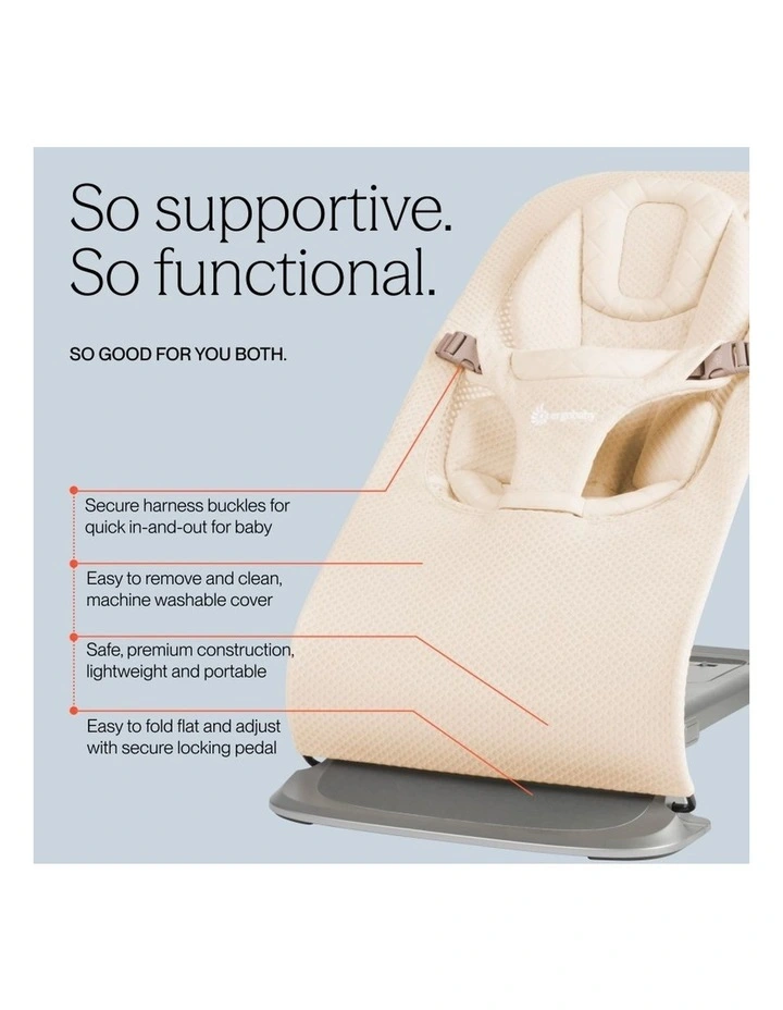 Evolve 3 in 1 Mesh Bouncer - Cream image 4