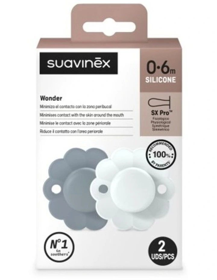 Wonder SX Pro Soother 0-6 Months 2 Pack - Spring Lake/Illusion Blue image 6