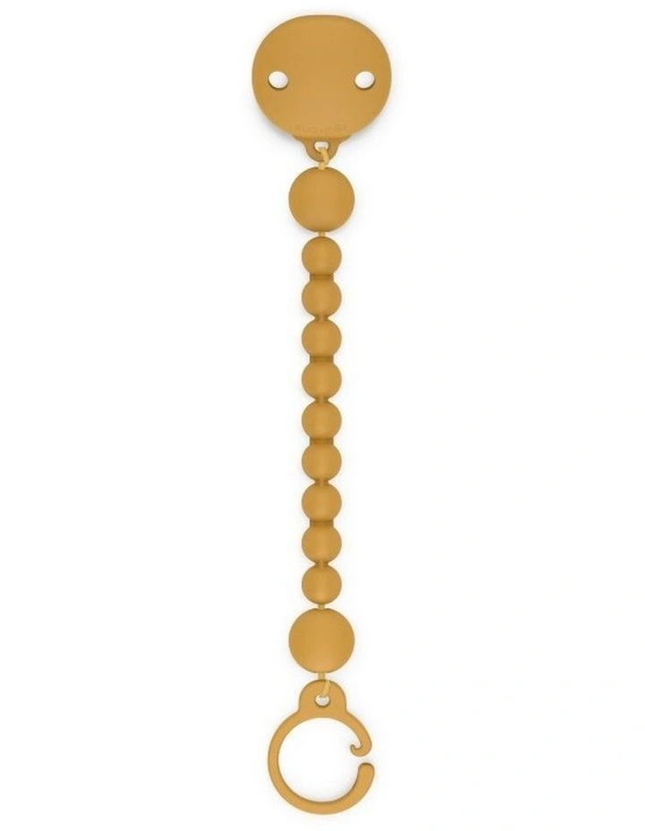 Colour Essence Silicone Bobble Soother Clip - Mustard image 1