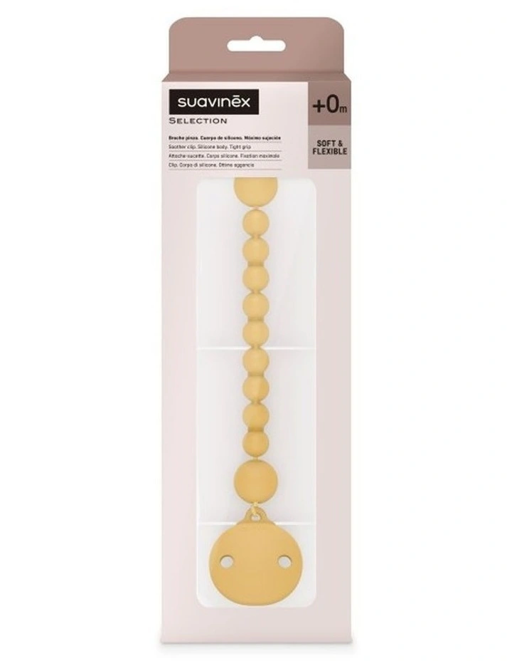 Colour Essence Silicone Bobble Soother Clip - Mustard image 2