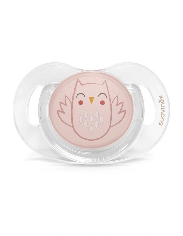 Bonhomia Owl SX Pro Anatomical Soother 0-6 Months - Pink image 1