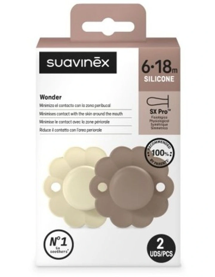 Wonder SX Pro Soother 6-18 Months 2 Pack - Whitecap Grey/Raw Umber image 6