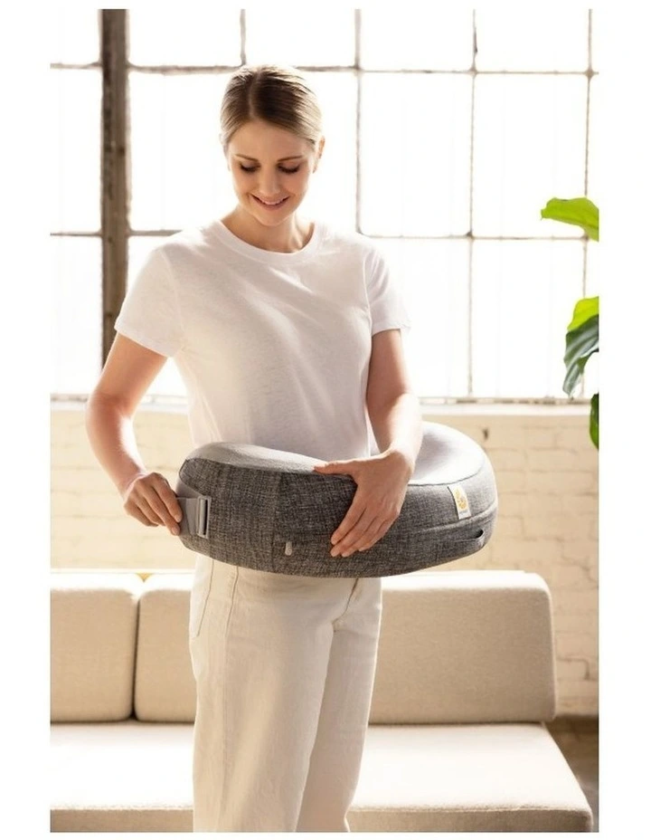 Natural Curve Nursing Pillow - Heathered Grey image 5