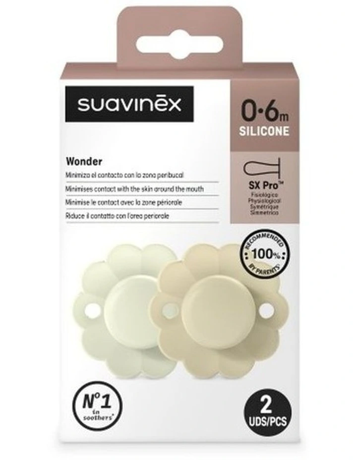 Wonder SX Pro Soother 0-6 Months 2 Pack - Aqua/Whitecap Grey image 6
