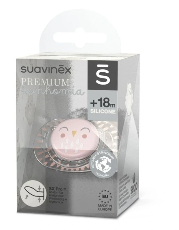 Bonhomia Owl SX Pro Anatomical Soother 18 Months - Pink image 3