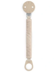 Wonderland Soother Clip With Ribbon - Neutral