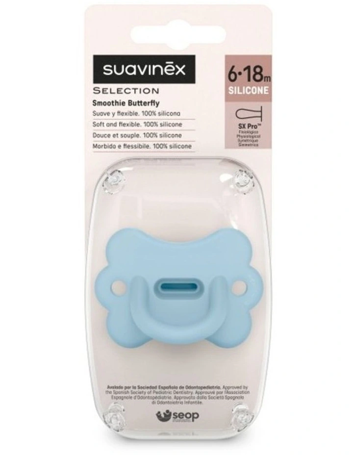 Colour Essence Butterfly Silicone SX Pro Soother 6-18 Months - Infinity Blue image 3