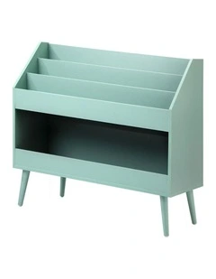 Oikiture Kids Bookshelf Children Bookcase Organiser Toy Storage Shelf Green