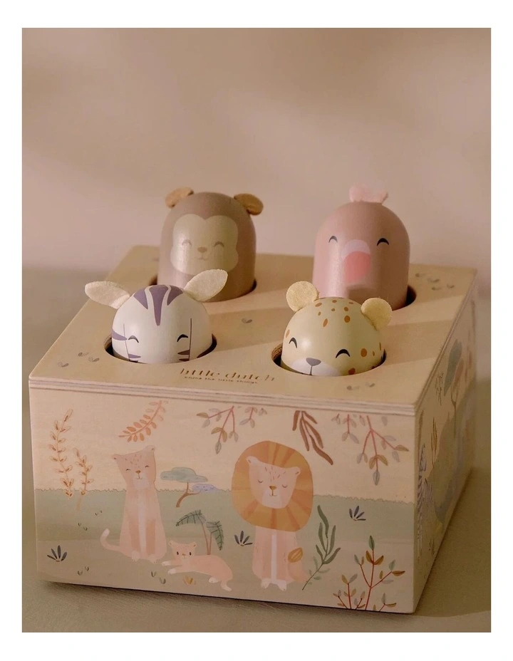 Little Dutch Safari Friends Wooden Pop-Up Toy image 3