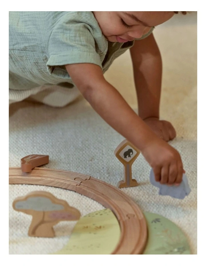 Little Dutch Safari Friends Wooden Train Set image 4