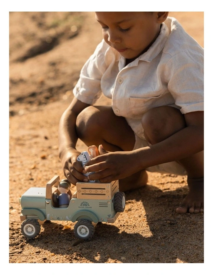 Little Dutch Safari Friends Wooden Safari Car with Animals image 5