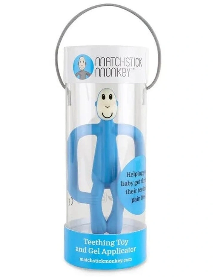 Matchstick Monkey Teething Toy and Gel Applicator - Baby Blue image 3