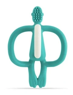 Matchstick Monkey Teething Toy and Gel Applicator - Emerald