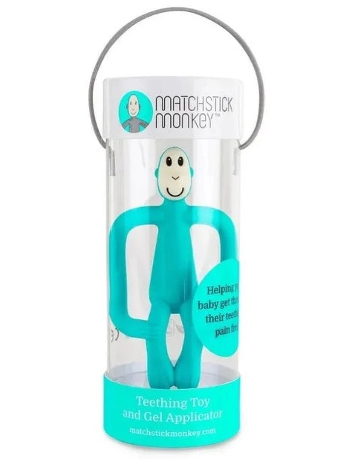 Matchstick Monkey Teething Toy and Gel Applicator - Emerald image 3