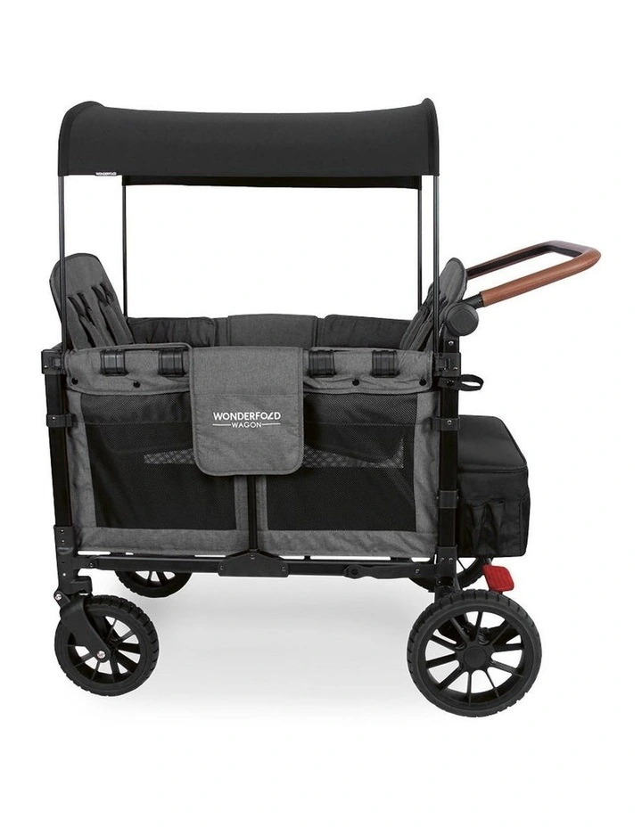 WonderFold W4 Luxe Stroller Wagon - Charcoal Grey image 1