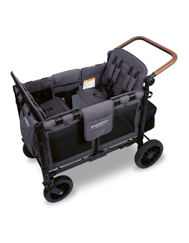 WonderFold W4 Luxe Stroller Wagon - Charcoal Grey image 3